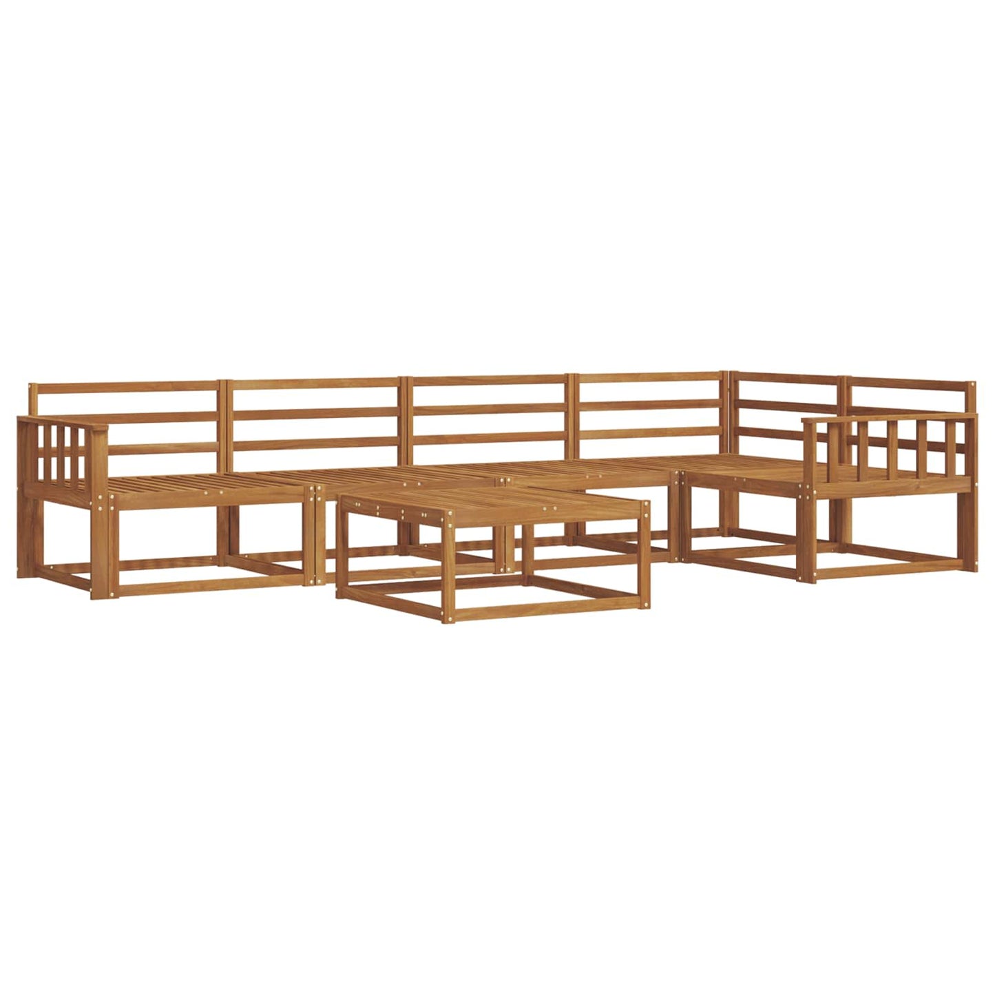 Outdoor Sofa Set 6 pcs Natural Solid Acacia Wood