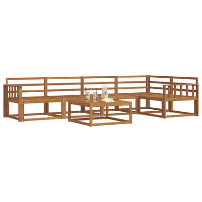 Outdoor Sofa Set 6 pcs Natural Solid Acacia Wood
