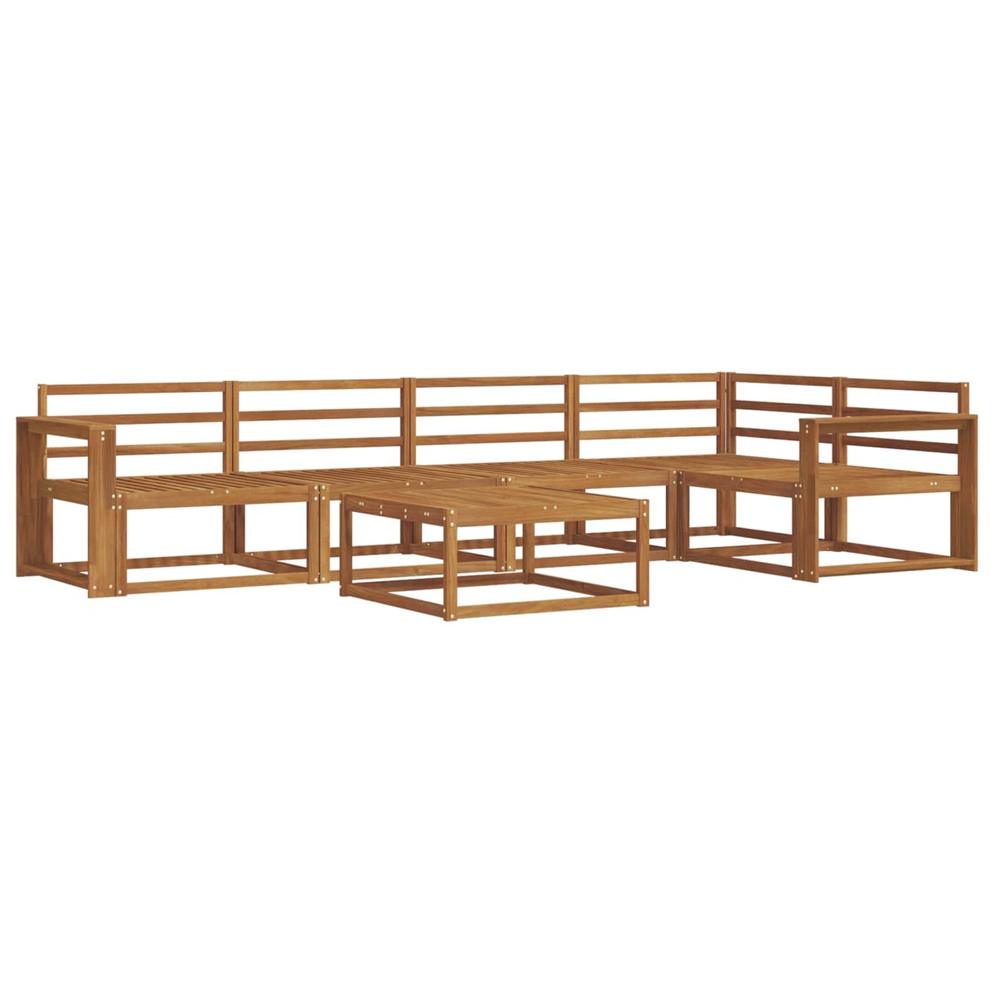 Outdoor Sofa Set 6 pcs Natural Solid Acacia Wood