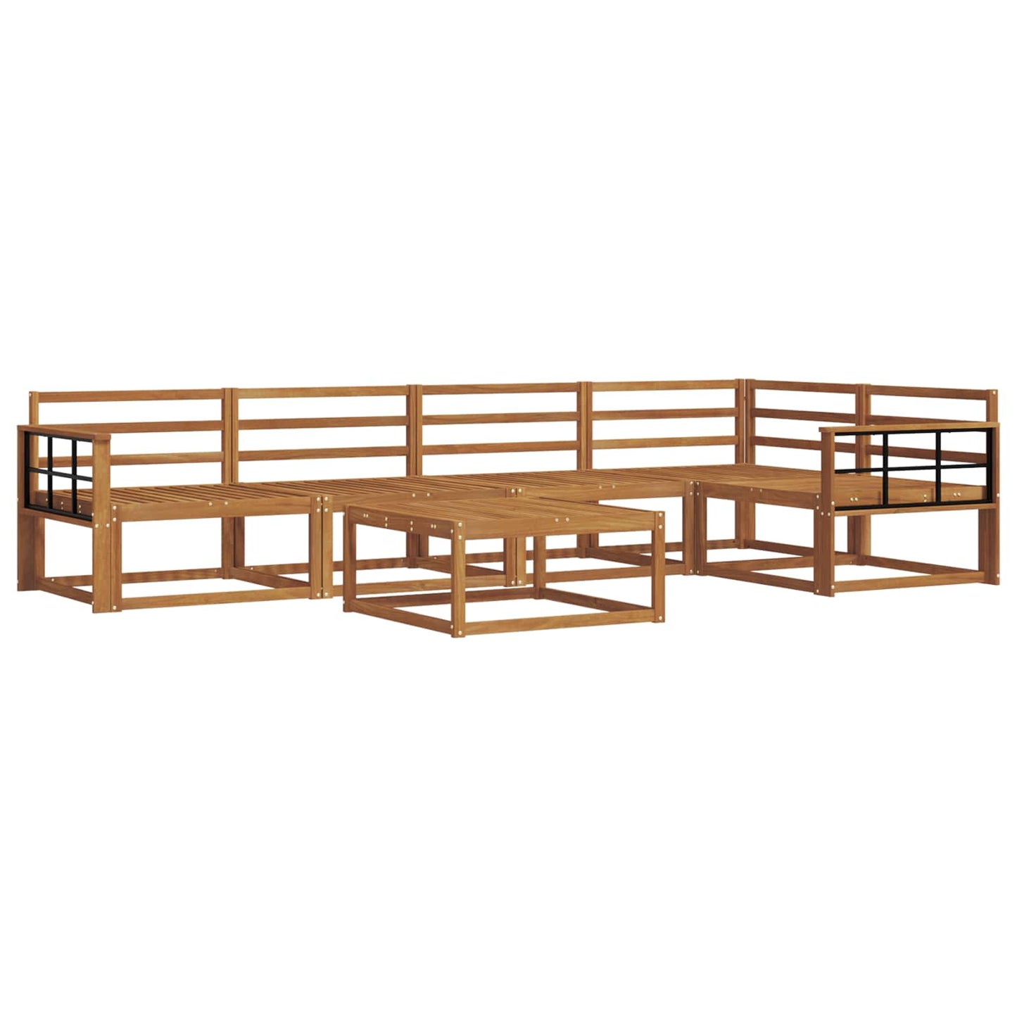 Outdoor Sofa Set 6 pcs Natural Solid Acacia Wood