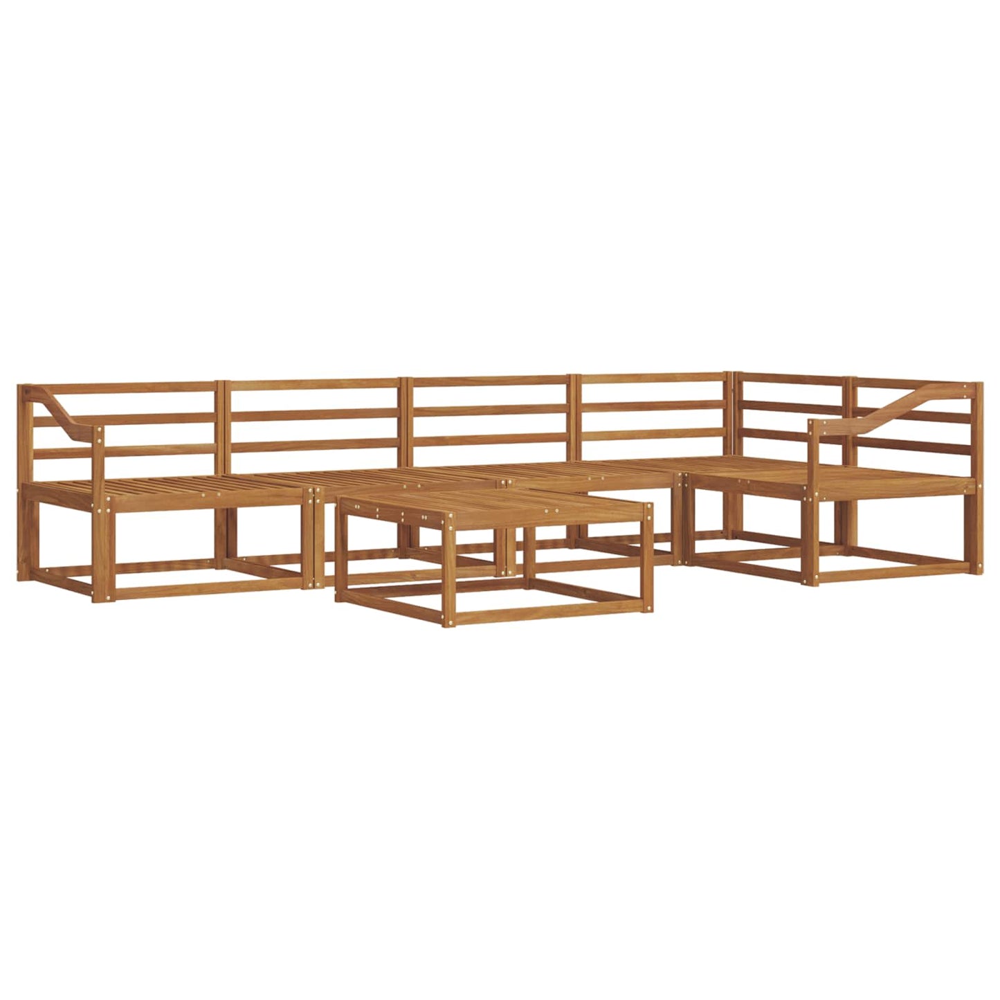 Outdoor Sofa Set 6 pcs Natural Solid Acacia Wood