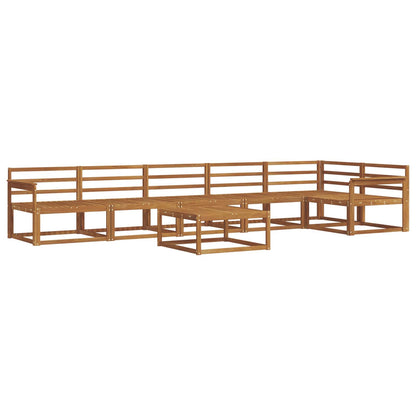 Outdoor Sofa Set 7 pcs Natural Solid Acacia Wood