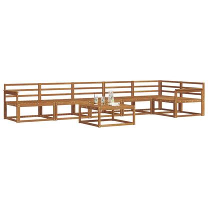 Outdoor Sofa Set 7 pcs Natural Solid Acacia Wood