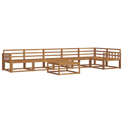 Outdoor Sofa Set 7 pcs Natural Solid Acacia Wood