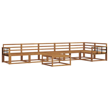 Outdoor Sofa Set 7 pcs Natural Solid Acacia Wood