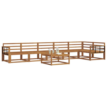 Outdoor Sofa Set 7 pcs Natural Solid Acacia Wood