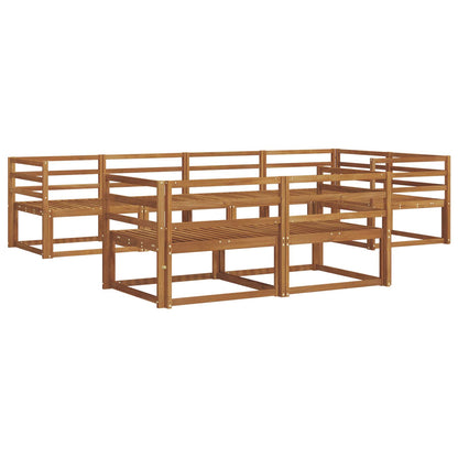 Outdoor Sofa Set 7 pcs Natural Solid Acacia Wood