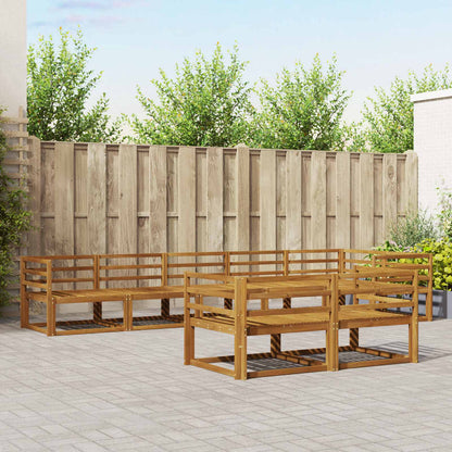 Outdoor Sofa Set 8 pcs Natural Solid Acacia Wood