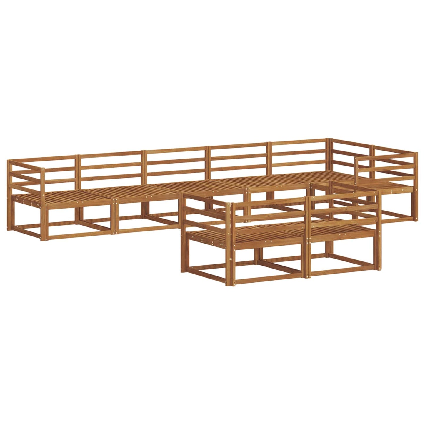 Outdoor Sofa Set 8 pcs Natural Solid Acacia Wood