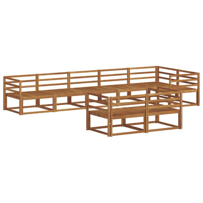 Outdoor Sofa Set 8 pcs Natural Solid Acacia Wood