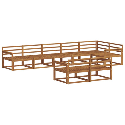 Outdoor Sofa Set 8 pcs Natural Solid Acacia Wood