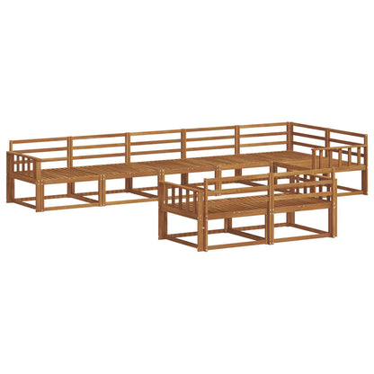 Outdoor Sofa Set 8 pcs Natural Solid Acacia Wood