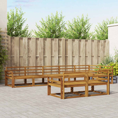 Outdoor Sofa Set 8 pcs Natural Solid Acacia Wood