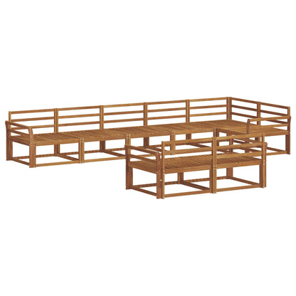 Outdoor Sofa Set 8 pcs Natural Solid Acacia Wood