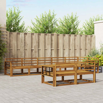 Outdoor Sofa Set 8 pcs Natural Solid Acacia Wood