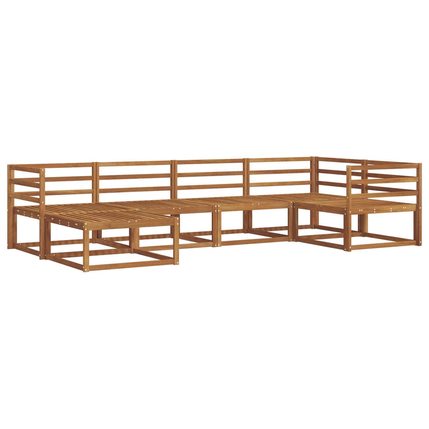 Outdoor Sofa Set 6 pcs Natural Solid Acacia Wood