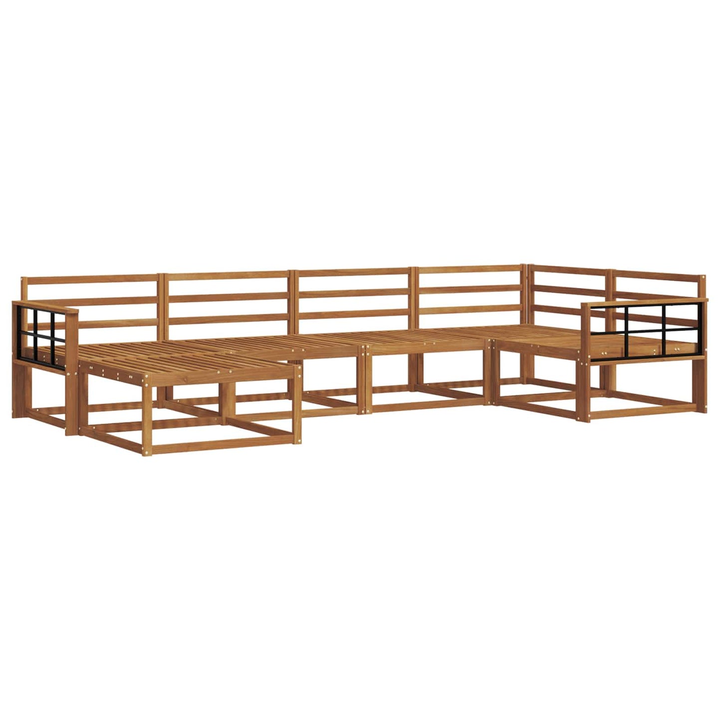 Outdoor Sofa Set 6 pcs Natural Solid Acacia Wood