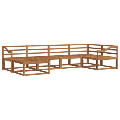 Outdoor Sofa Set 6 pcs Natural Solid Acacia Wood