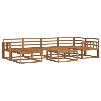 Outdoor Sofa Set 7 pcs Natural Solid Acacia Wood