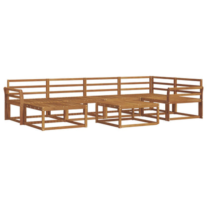 Outdoor Sofa Set 7 pcs Natural Solid Acacia Wood