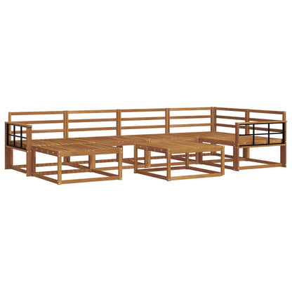 Outdoor Sofa Set 7 pcs Natural Solid Acacia Wood