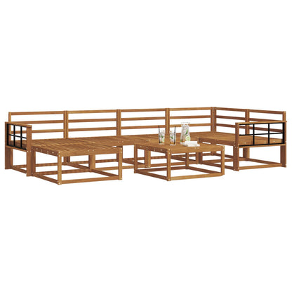Outdoor Sofa Set 7 pcs Natural Solid Acacia Wood
