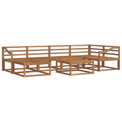 Outdoor Sofa Set 7 pcs Natural Solid Acacia Wood