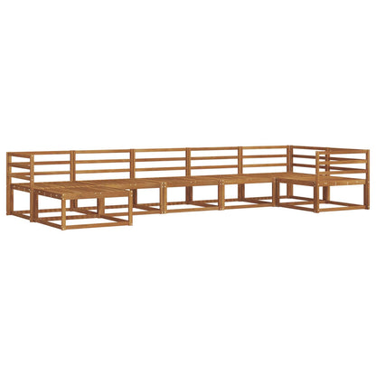 Outdoor Sofa Set 7 pcs Natural Solid Acacia Wood