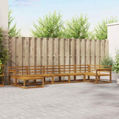 Outdoor Sofa Set 7 pcs Natural Solid Acacia Wood