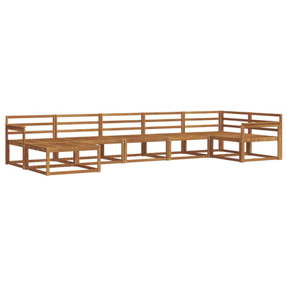 Outdoor Sofa Set 7 pcs Natural Solid Acacia Wood