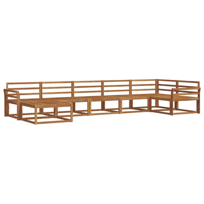 Outdoor Sofa Set 7 pcs Natural Solid Acacia Wood