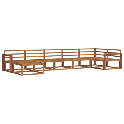 Outdoor Sofa Set 7 pcs Natural Solid Acacia Wood