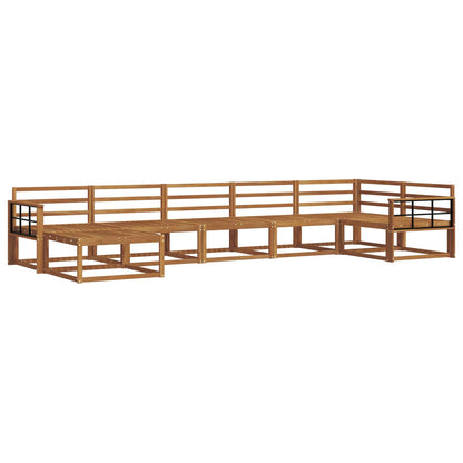 Outdoor Sofa Set 7 pcs Natural Solid Acacia Wood