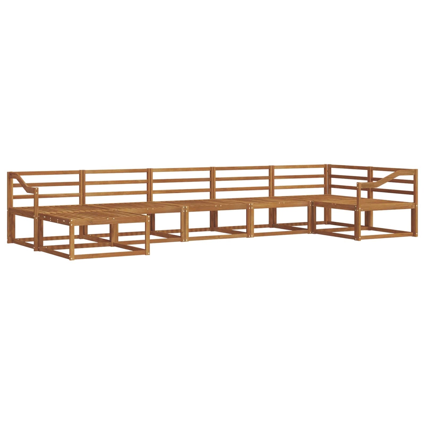 Outdoor Sofa Set 7 pcs Natural Solid Acacia Wood