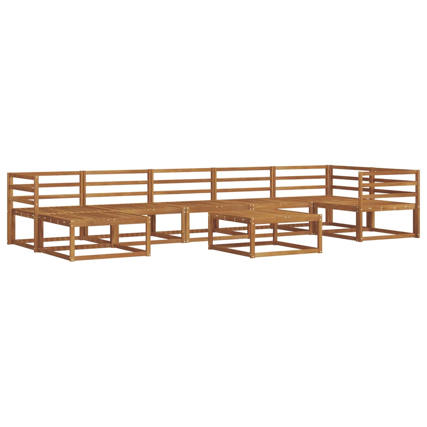 Outdoor Sofa Set 8 pcs Natural Solid Acacia Wood
