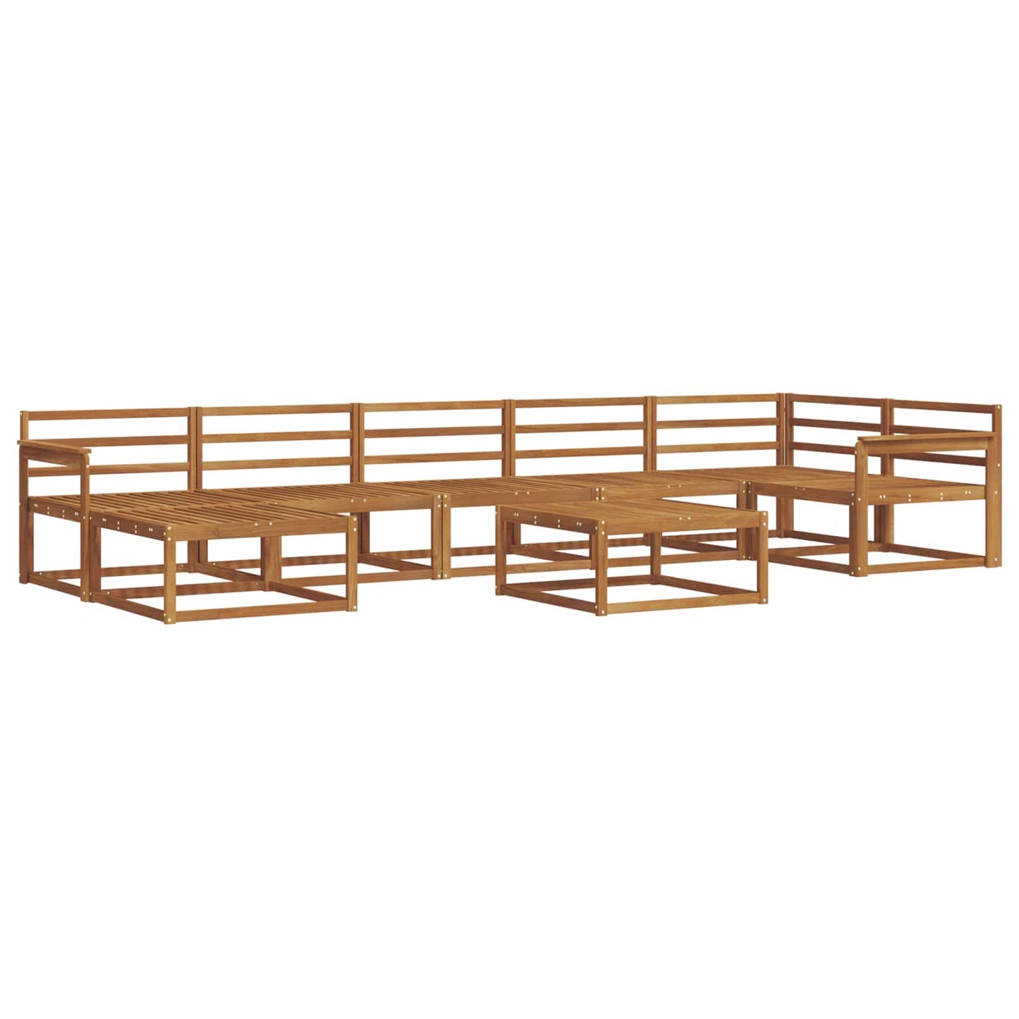 Outdoor Sofa Set 8 pcs Natural Solid Acacia Wood