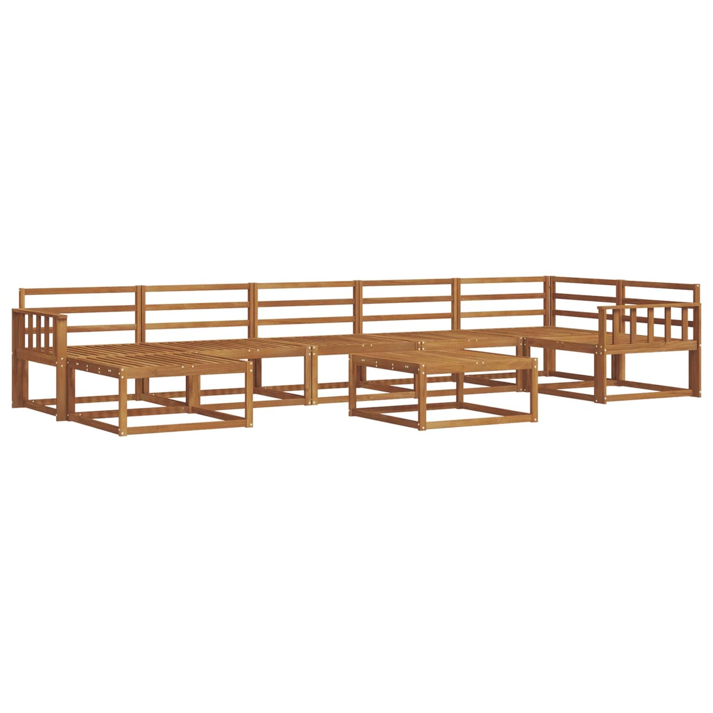 Outdoor Sofa Set 8 pcs Natural Solid Acacia Wood