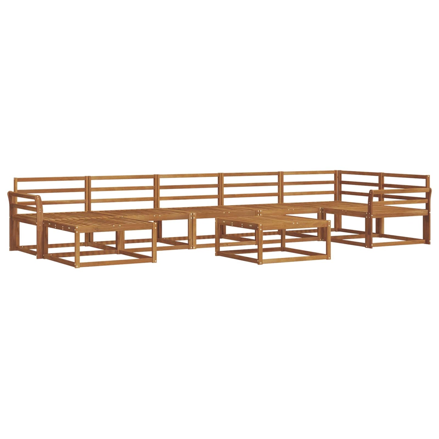 Outdoor Sofa Set 8 pcs Natural Solid Acacia Wood