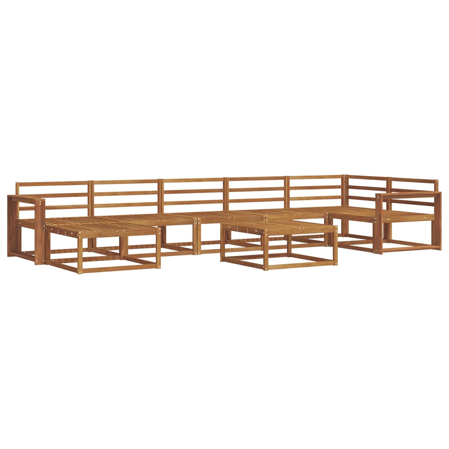 Outdoor Sofa Set 8 pcs Natural Solid Acacia Wood