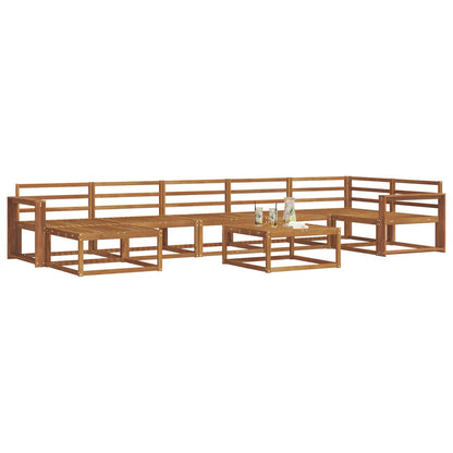 Outdoor Sofa Set 8 pcs Natural Solid Acacia Wood
