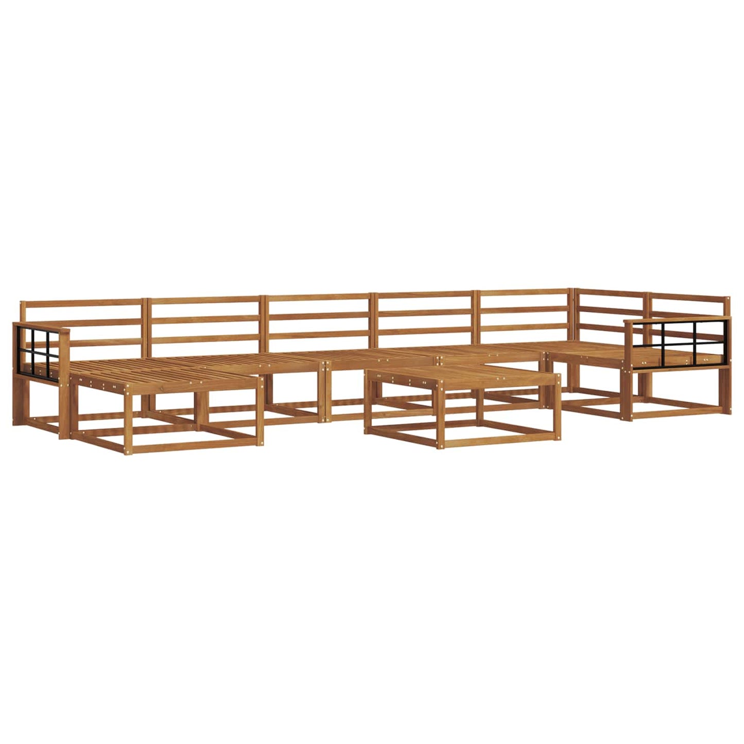 Outdoor Sofa Set 8 pcs Natural Solid Acacia Wood