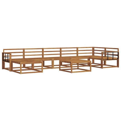 Outdoor Sofa Set 8 pcs Natural Solid Acacia Wood