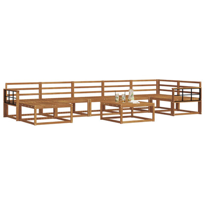 Outdoor Sofa Set 8 pcs Natural Solid Acacia Wood