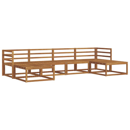 Outdoor Sofa Set 6 pcs Natural Solid Acacia Wood