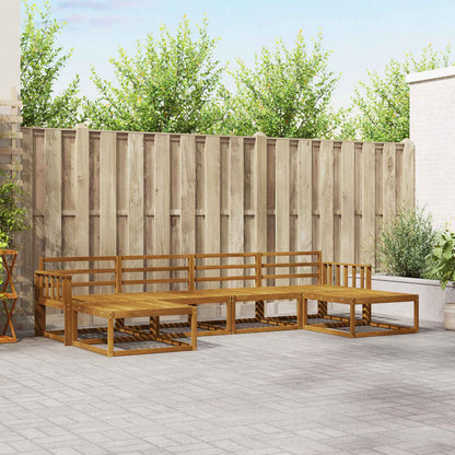 Outdoor Sofa Set 6 pcs Natural Solid Acacia Wood