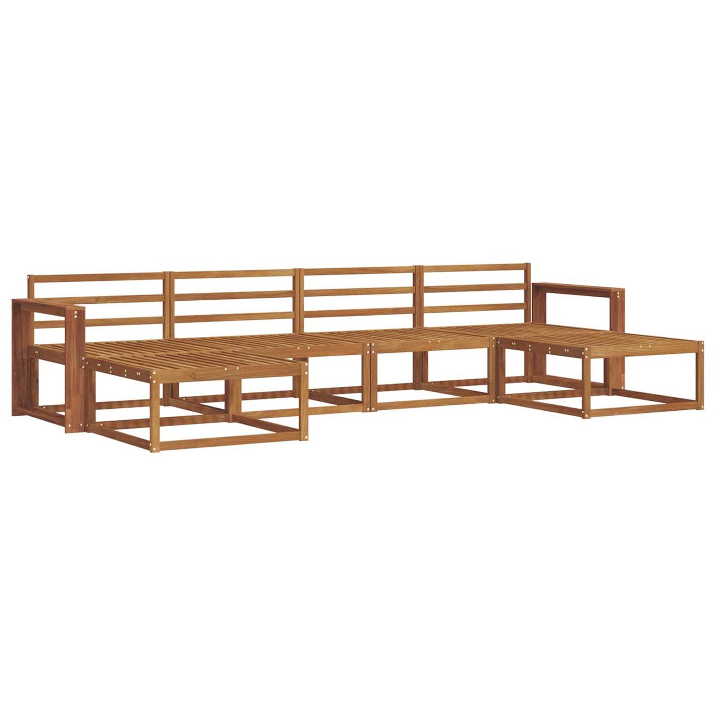 Outdoor Sofa Set 6 pcs Natural Solid Acacia Wood