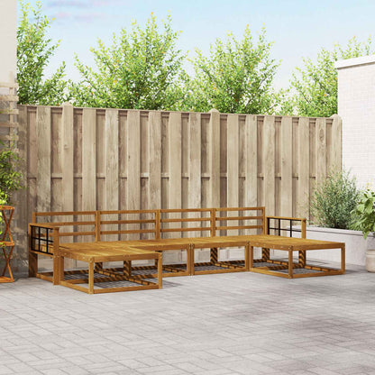 Outdoor Sofa Set 6 pcs Natural Solid Acacia Wood