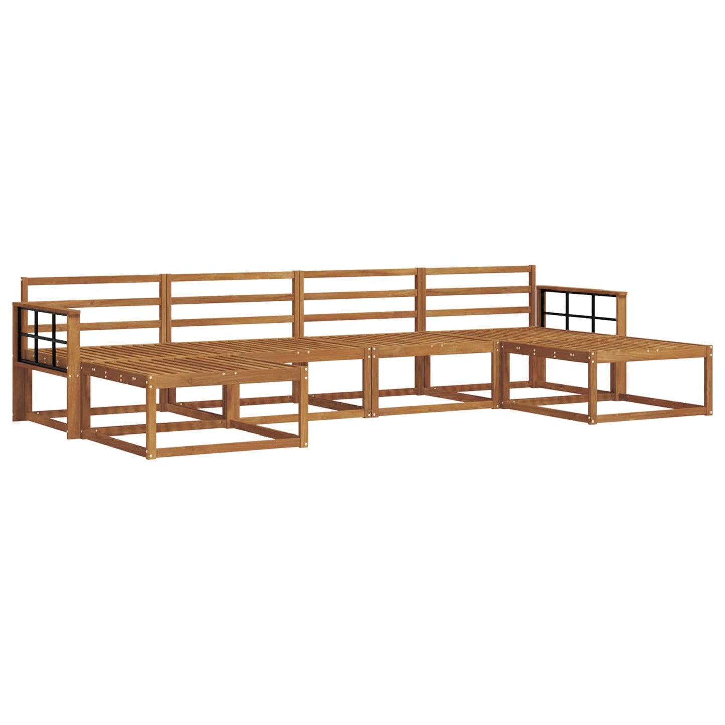 Outdoor Sofa Set 6 pcs Natural Solid Acacia Wood