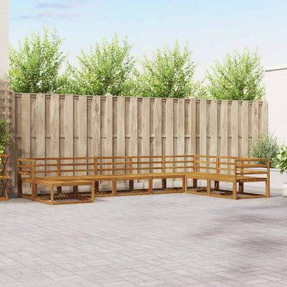 Outdoor Sofa Set 8 pcs Natural Solid Acacia Wood