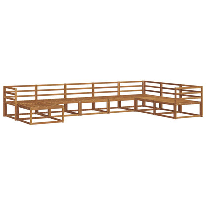 Outdoor Sofa Set 8 pcs Natural Solid Acacia Wood
